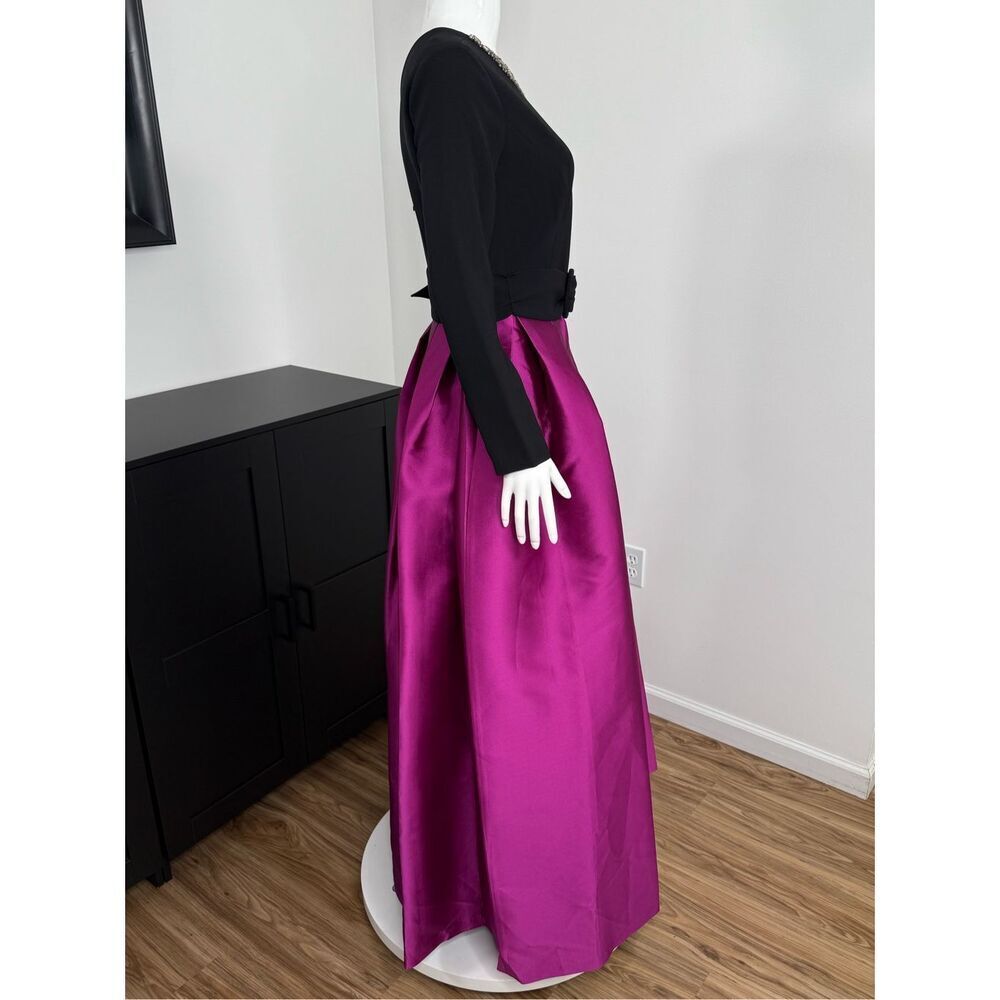 SACHIN & BABI Desdemona Crystal Gown Fuchsia Black size 2 - Picture 7 of 14